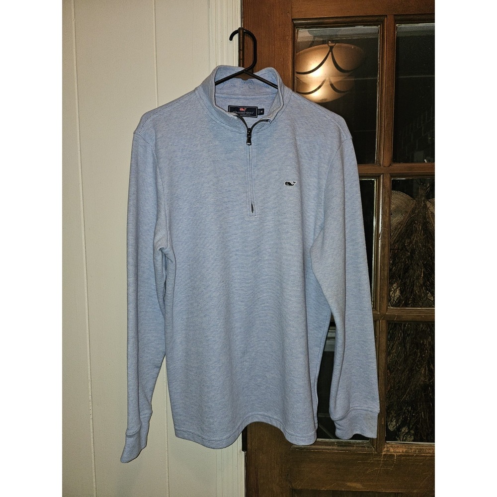 Vineyard Vines Mens Light Blue/White Pullover Sz Medium Laundered Once, Never...